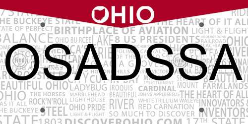 OSADSSA Ohio License Plate