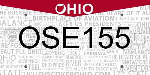 OSE155 Ohio License Plate