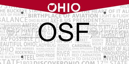 OSF Ohio License Plate
