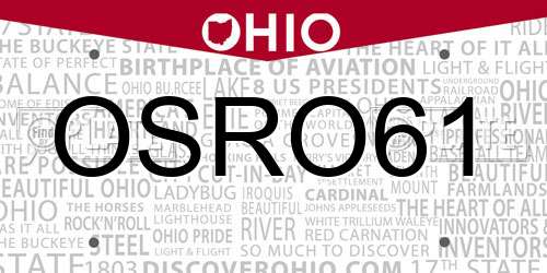 OSRO61 Ohio License Plate
