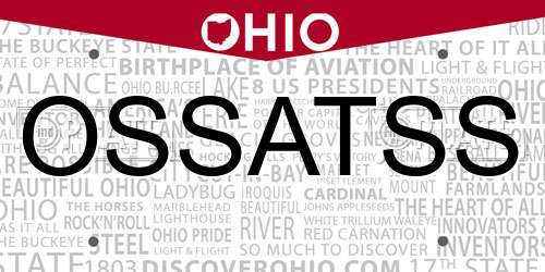 OSSATSS Ohio License Plate