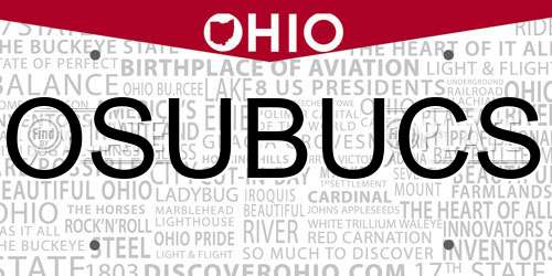 OSUBUCS Ohio License Plate