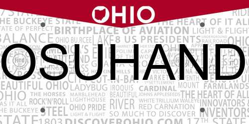 OSUHAND Ohio License Plate