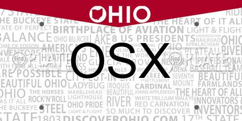 OSX Ohio License Plate