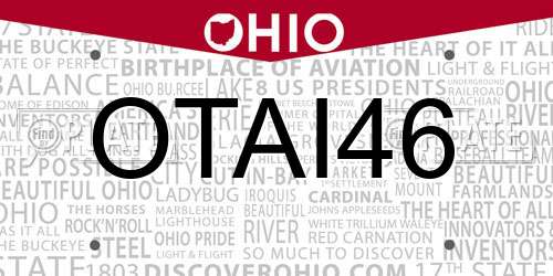 OTAI46 Ohio License Plate