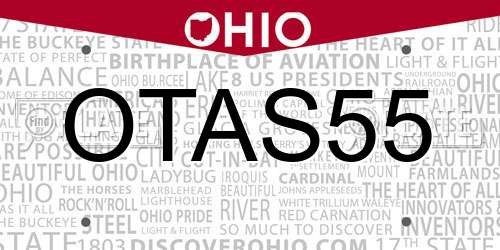 OTAS55 Ohio License Plate
