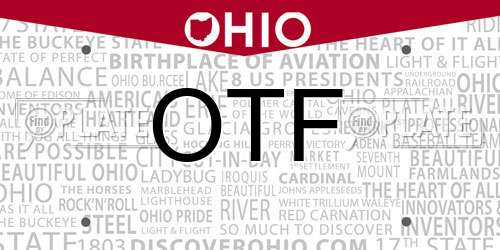 OTF Ohio License Plate