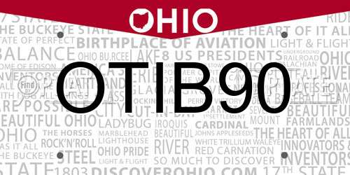 OTIB90 Ohio License Plate