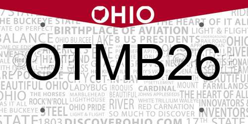 OTMB26 Ohio License Plate