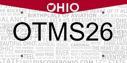 OTMS26 Ohio License Plate