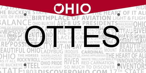 OTTES Ohio License Plate