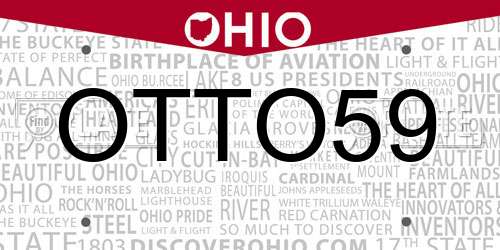 OTTO59 Ohio License Plate