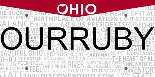 OURRUBY Ohio License Plate
