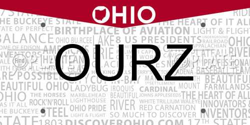 OURZ Ohio License Plate