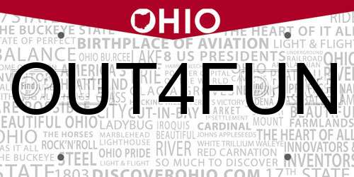 OUT4FUN Ohio License Plate