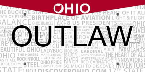 OUTLAW Ohio License Plate