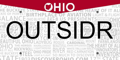 OUTSIDR Ohio License Plate