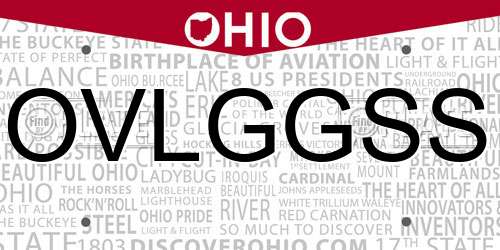 OVLGGSS Ohio License Plate
