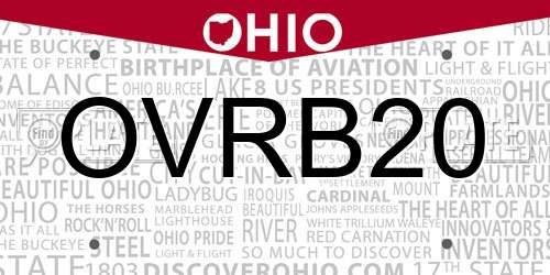 OVRB20 Ohio License Plate