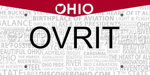 OVRIT Ohio License Plate