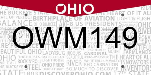 OWM149 Ohio License Plate