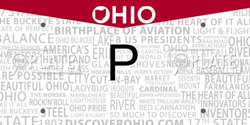 P Ohio License Plate