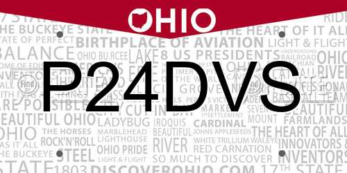 P24DVS Ohio License Plate