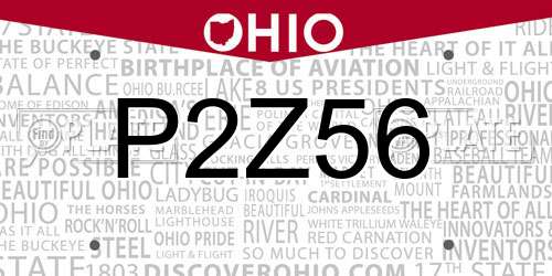 P2Z56 Ohio License Plate