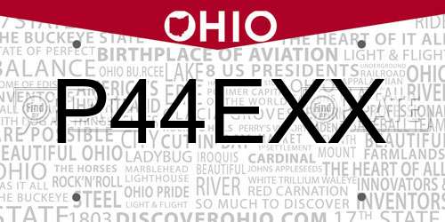 P44EXX Ohio License Plate