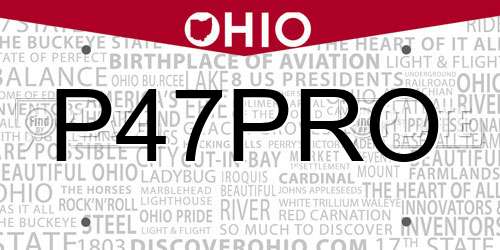 P47PRO Ohio License Plate