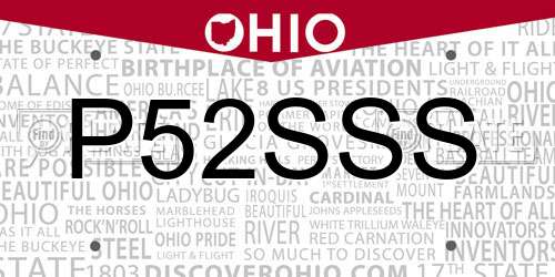 P52SSS Ohio License Plate