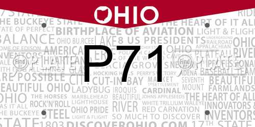 P71 Ohio License Plate