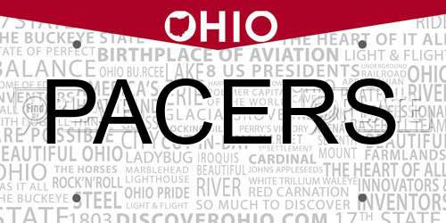 PACERS Ohio License Plate