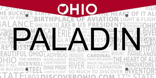 PALADIN Ohio License Plate