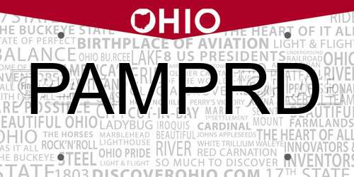 PAMPRD Ohio License Plate