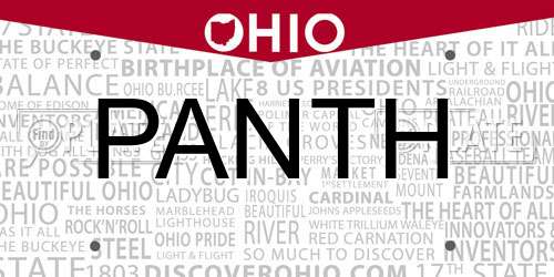 PANTH Ohio License Plate