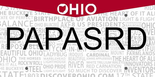 PAPASRD Ohio License Plate