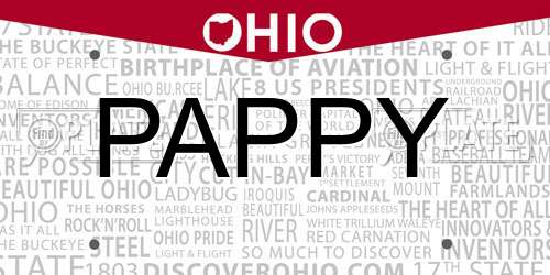 PAPPY Ohio License Plate