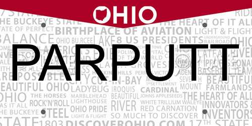 PARPUTT Ohio License Plate