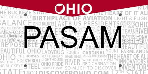 PASAM Ohio License Plate