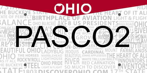 PASCO2 Ohio License Plate