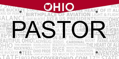 PASTOR Ohio License Plate