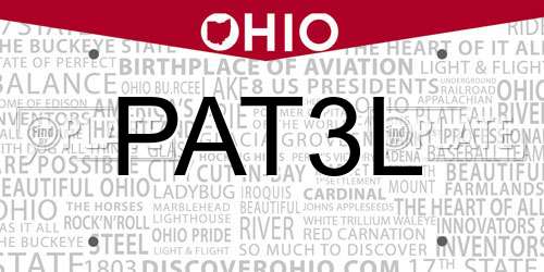 PAT3L Ohio License Plate