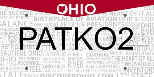 PATKO2 Ohio License Plate