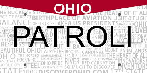 PATROLI Ohio License Plate