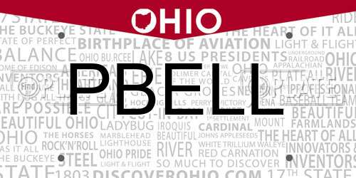 PBELL Ohio License Plate