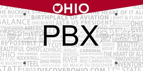 PBX Ohio License Plate