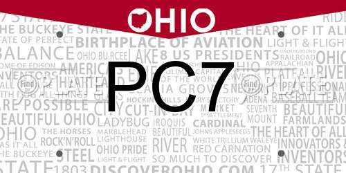 PC7 Ohio License Plate