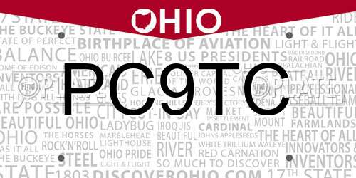 PC9TC Ohio License Plate