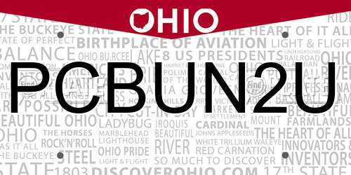 PCBUN2U Ohio License Plate